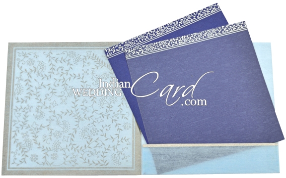 D-2247, Light Blue Color, Light Weight Cards, Designer Multifaith ...