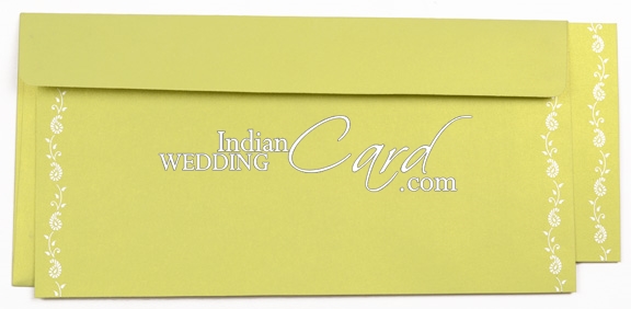 D-3838, Green Color, Shimmery Finish Paper, Designer Multifaith ...