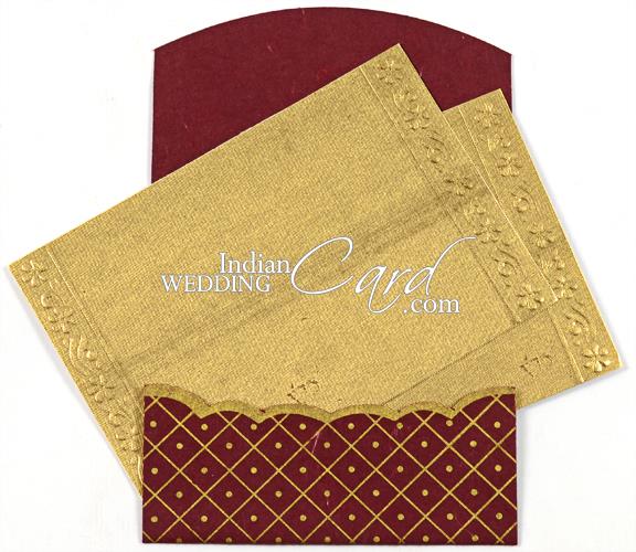 K-93, Maroon Color, Handmade Paper, Light Weight Cards, Card with ...