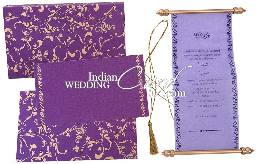 S1201, Purple Color, Shimmery Finish Paper, Scroll