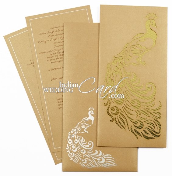 D-5073 Brown Color Shimmery Finish Paper Laser Cut Cards.