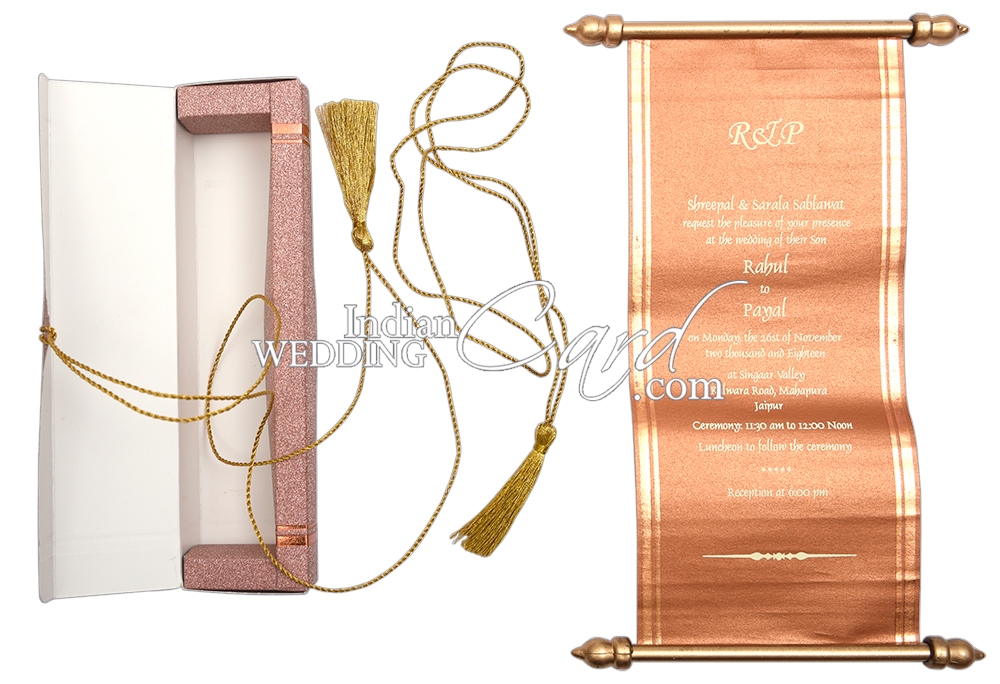 gold tassels for wedding, invitation card