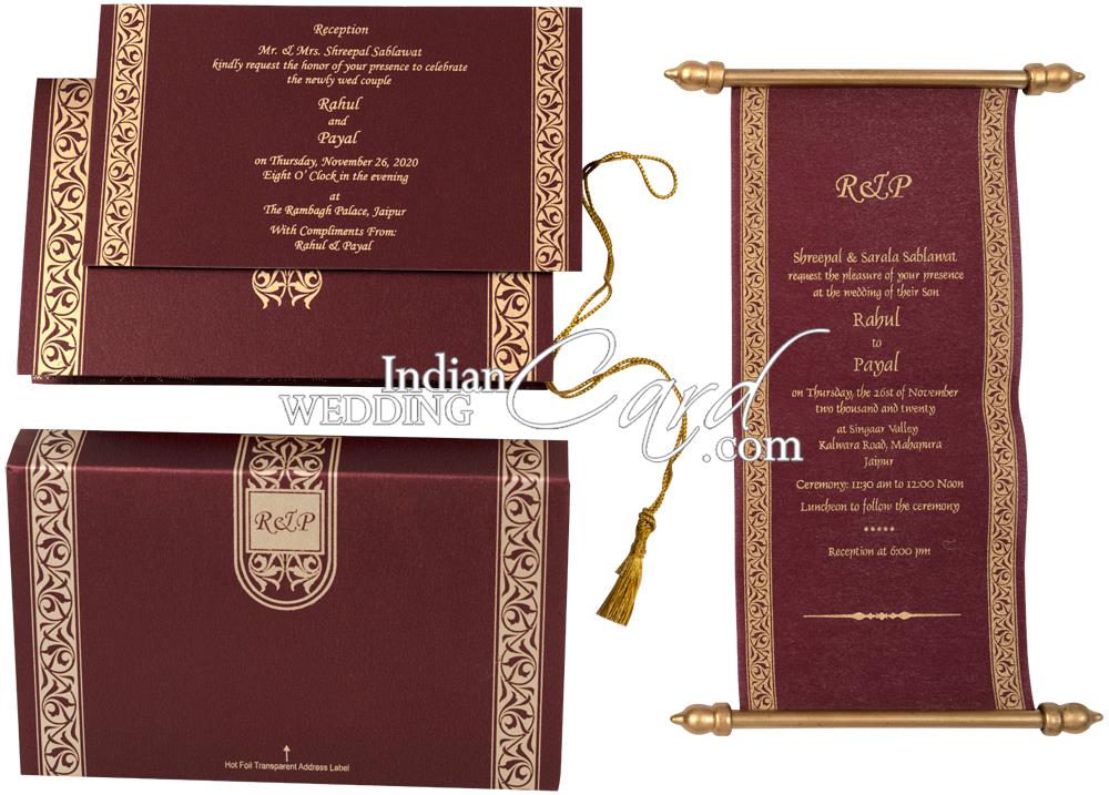 Scroll Invitation Cards