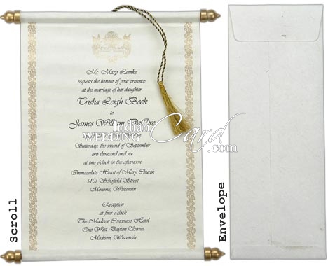 Muslim Wedding Cards Scrolls Invitations Wedding