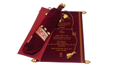 Scroll Wedding Invitations New York Queens 9