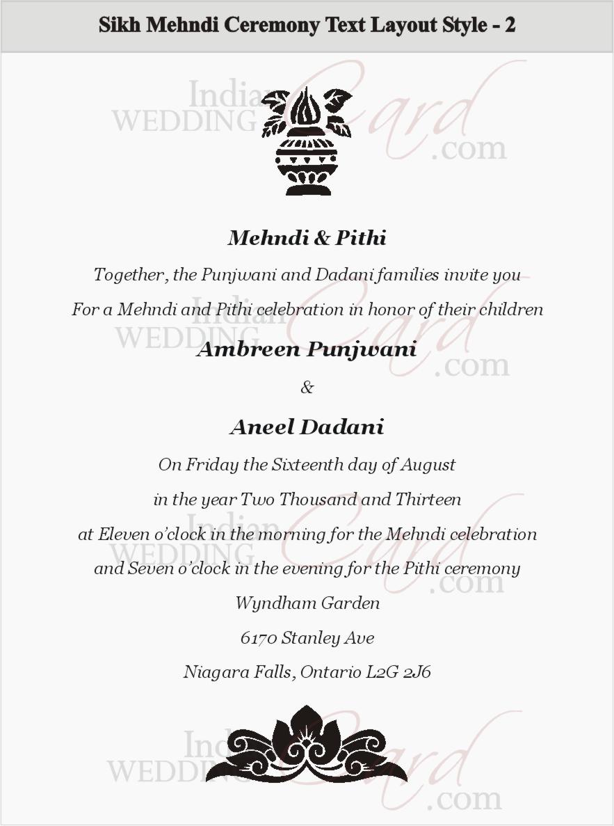 Mehndi And Haldi Invitation Template - Wedding Invitation Card